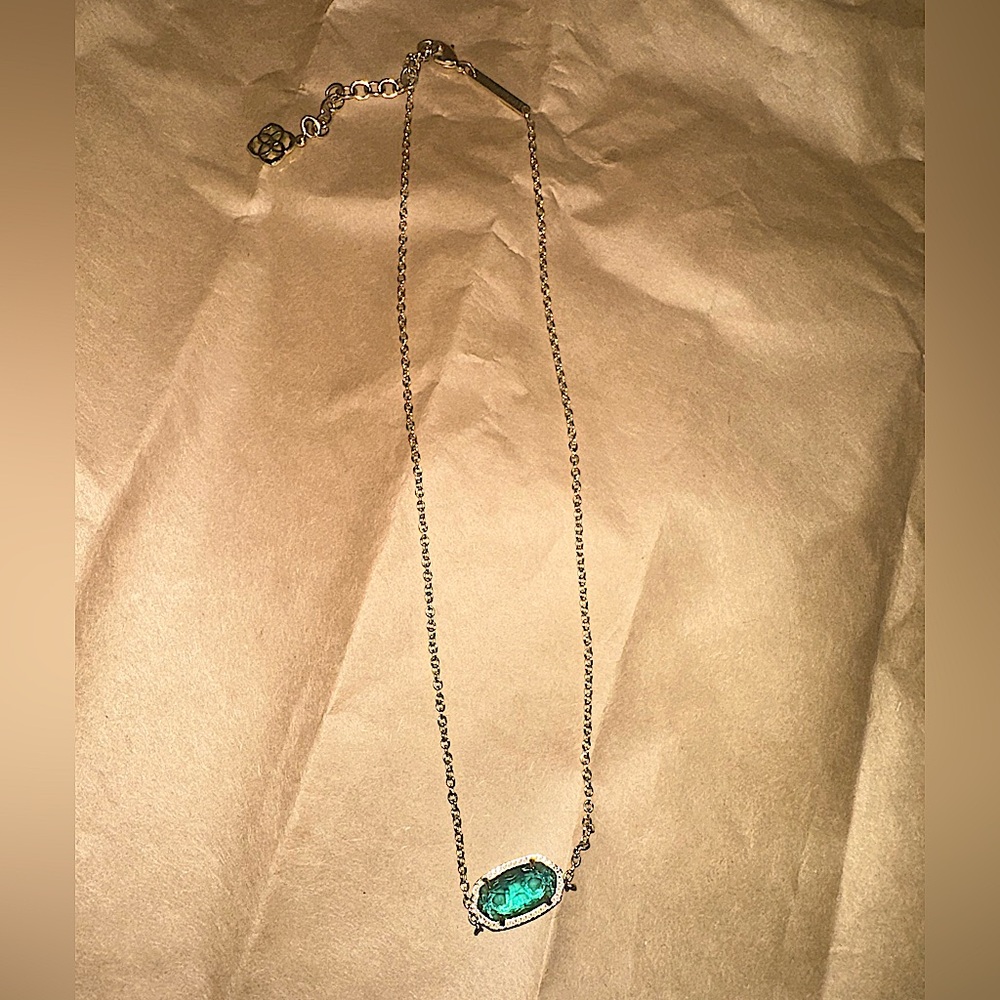 Kendra Scott Gold and Teal blue Necklace